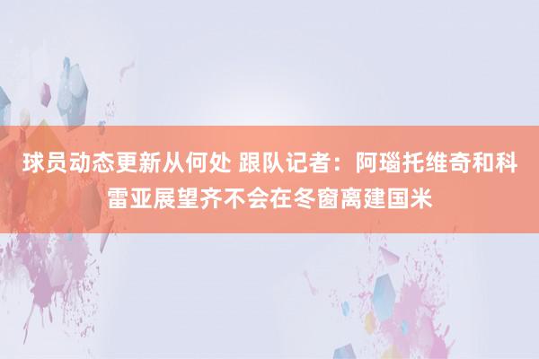 球员动态更新从何处 跟队记者：阿瑙托维奇和科雷亚展望齐不会在冬窗离建国米