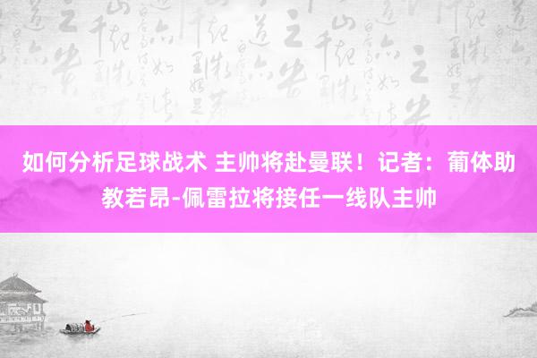 如何分析足球战术 主帅将赴曼联！记者：葡体助教若昂-佩雷拉将接任一线队主帅