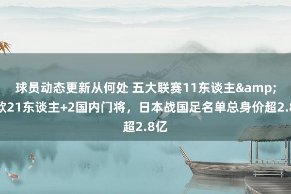 球员动态更新从何处 五大联赛11东谈主&旅欧21东谈主+2国内门将，日本战国足名单总身价超2.8亿