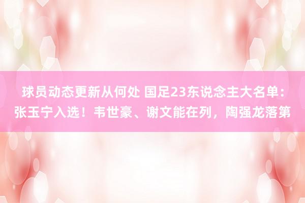 球员动态更新从何处 国足23东说念主大名单：张玉宁入选！韦世豪、谢文能在列，陶强龙落第