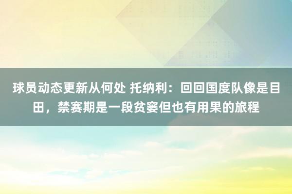 球员动态更新从何处 托纳利：回回国度队像是目田，禁赛期是一段贫窭但也有用果的旅程