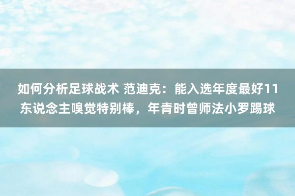 如何分析足球战术 范迪克：能入选年度最好11东说念主嗅觉特别棒，年青时曾师法小罗踢球