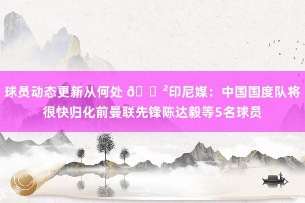 球员动态更新从何处 😲印尼媒：中国国度队将很快归化前曼联先锋陈达毅等5名球员