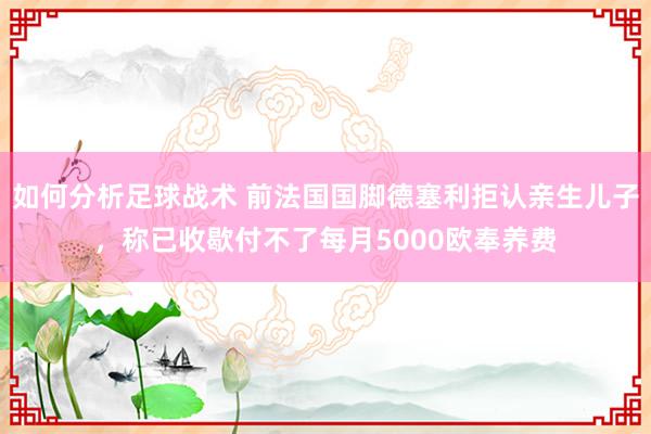 如何分析足球战术 前法国国脚德塞利拒认亲生儿子，称已收歇付不了每月5000欧奉养费