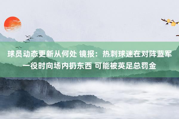 球员动态更新从何处 镜报：热刺球迷在对阵蓝军一役时向场内扔东西 可能被英足总罚金