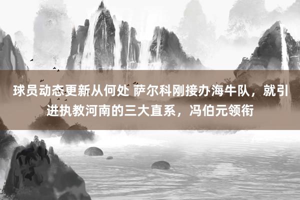 球员动态更新从何处 萨尔科刚接办海牛队，就引进执教河南的三大直系，冯伯元领衔