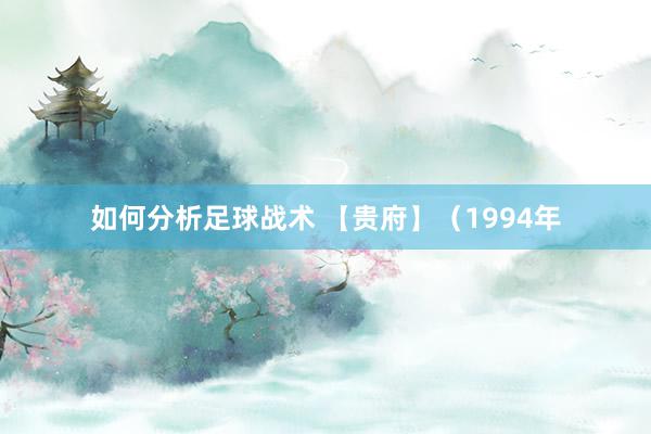 如何分析足球战术 【贵府】（1994年